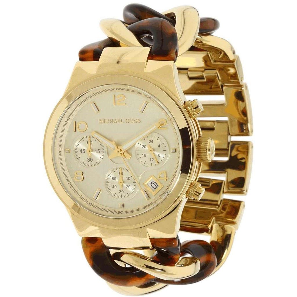 Michael Kors Runway Gold Dial Two Tone Steel Strap Watch for Women - MK4222 Buy Now By Michael Kors