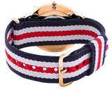 Daniel Wellington Classic Canterbury White Dial Two Tone Nylon Strap Watch For Men - DW00100002 Buy Now By Daniel Wellington