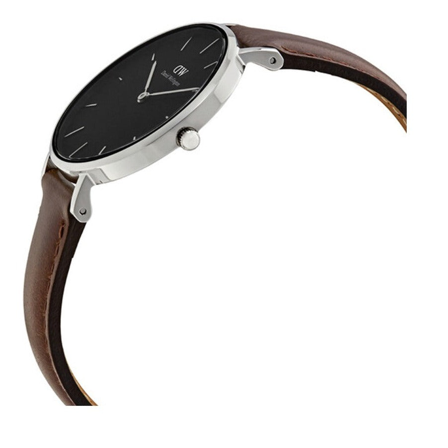 Daniel Wellington Classic Petite Bristol Black Dial Brown Leather Strap Watch For Women - DW00100177 Buy Now By Daniel Wellington