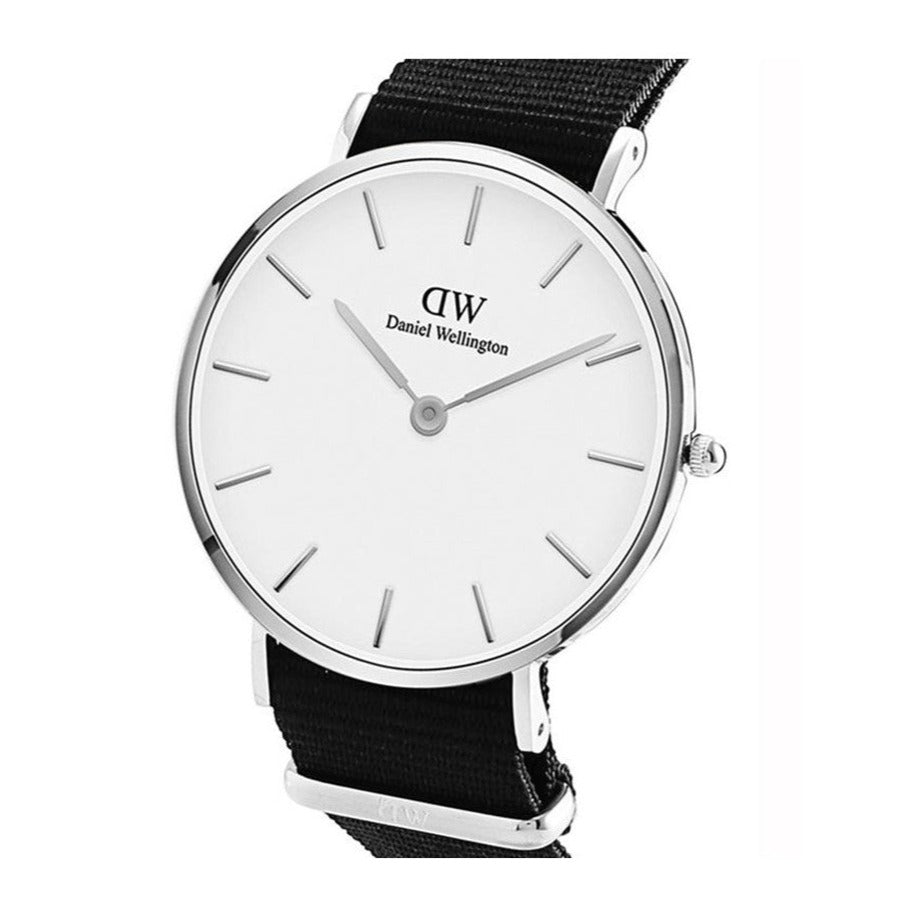 Daniel Wellington Classic Petite Cornwall White Dial Black NATO Strap Watch For Women - DW00100254 Buy Now By Daniel Wellington