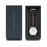 Daniel Wellington Dapper York Quartz White Dial Dark Brown Leather Strap Watch For Women - DW00100097 Buy Now By Daniel Wellington