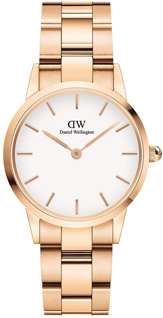 Daniel Wellington Iconic Link White Dial Rose Gold Steel Strap Watch for Women - DW00100213 Buy Now By Daniel Wellington