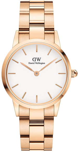 Daniel Wellington Iconic Link White Dial Rose Gold Steel Strap Watch for Women - DW00100213 Buy Now By Daniel Wellington