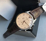 Emporio Armani Classic Chronograph Cream Dial Brown Leather Strap Watch For Men - AR1878 Buy Now By Emporio Armani