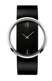 Calvin Klein Glam Transparent Dial Black Leather Strap Watch for Women - K9423107 Buy Now By Calvin Klein