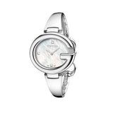 Gucci Guccissima Diamonds Mother of Pearl Dial Silver Steel Strap Watch For Women - YA134303 Buy Now By Gucci