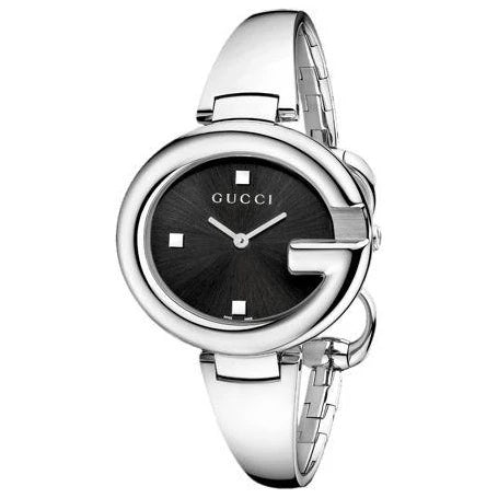 Gucci Guccissima Black Dial Silver Steel Strap Watch For Women - YA134301 Buy Now By Gucci