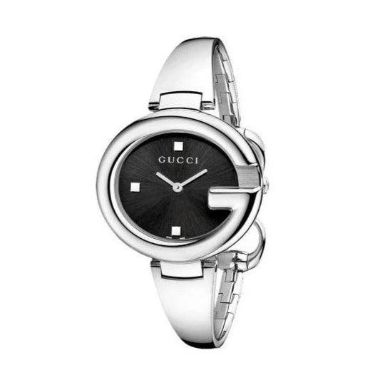 Gucci Guccissima Black Dial Silver Steel Strap Watch For Women - YA134301 Buy Now By Gucci