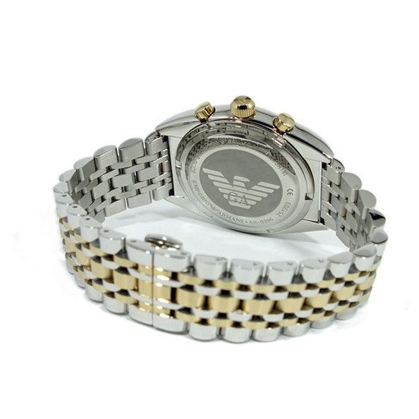Emporio Armani Classic Chronograph White Dial Two Tone Steel Strap Watch For Men - AR0396 Buy Now By Emporio Armani