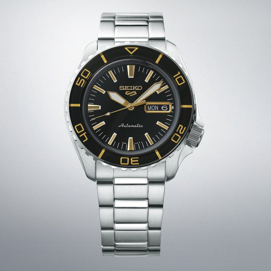 Seiko 5 Sport Automatic SKX Series Black Dial Silver Steel Strap Watch for Men - SRPK99K1 Buy Now By Seiko