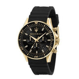 Maserati SFIDA Chronograph Black Dial Rubber Strap Watch For Men - R8871640001 Buy Now By Maserati