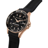 Maserati SFIDA Automatic Black Dial Black Rubber Strap Watch For Men - R8821140001 Buy Now By Maserati