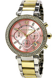Michael Kors Parker Pink Dial Two Tone Steel Strap Watch for Women - MK6140 Buy Now By Michael Kors