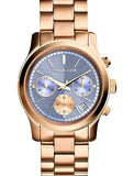 Michael Kors Runway Chronograph Purple Dial Rose Gold Steel Strap Watch For Women - MK6163 Buy Now By Michael Kors