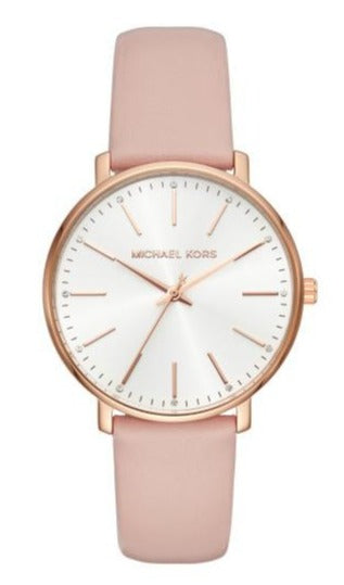 Michael Kors Pyper Quartz White Dial Pink Leather Strap Watch For Women - MK2741 Buy Now By Michael Kors