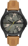 Armani Exchange Hampton Chronograph Green Dial Brown Leather Strap Watch For Men - AX2412 Buy Now By Armani Exchange