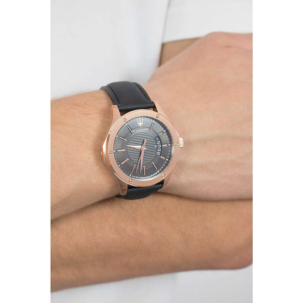 Maserati Circuito Black Dial Black Leather Strap Watch For Men - R8851127001 Buy Now By Maserati