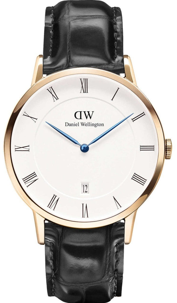 Daniel Wellington Dapper Reading White Dial Black Leather Strap Watch For Men - DW00100107 Buy Now By Daniel Wellington