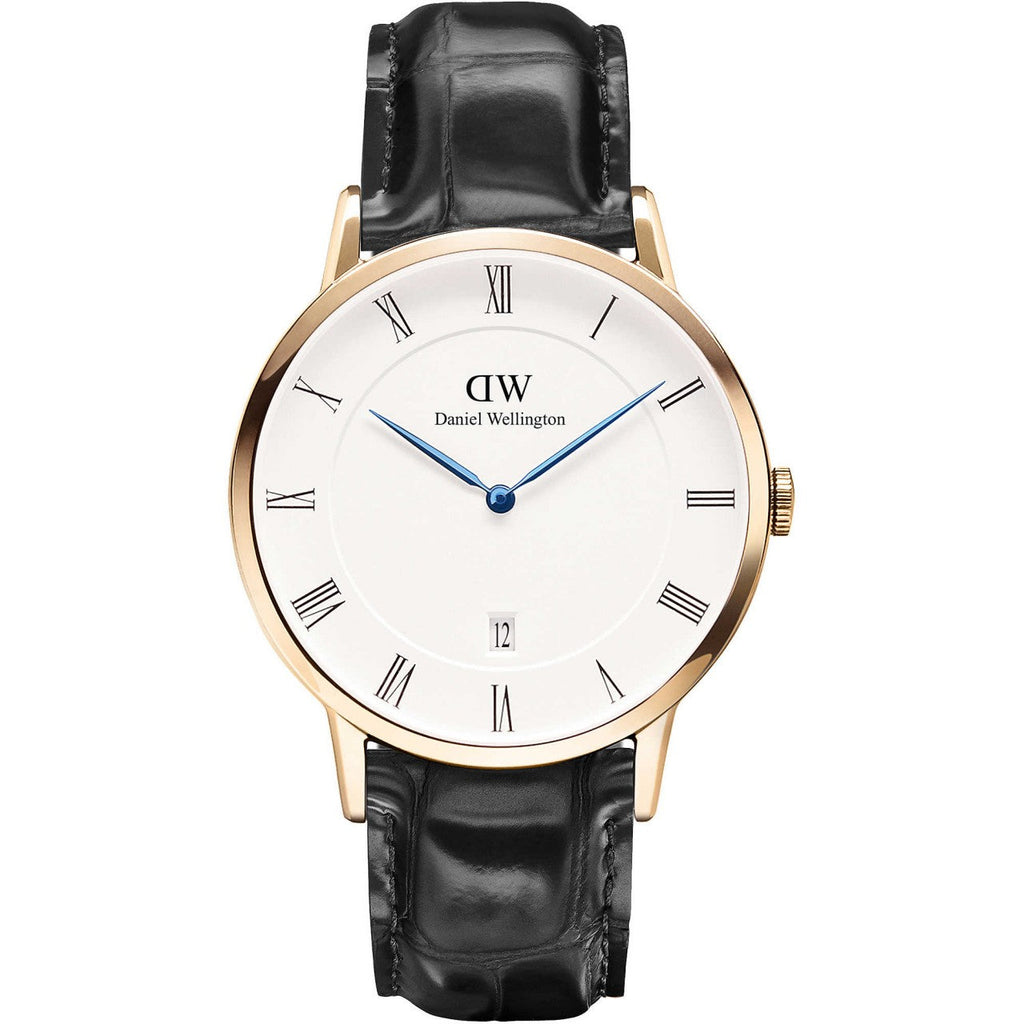 Daniel Wellington Dapper Reading White Dial Black Leather Strap Watch For Men - DW00100107 Buy Now By Daniel Wellington