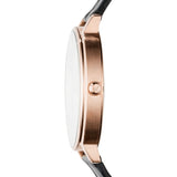 Emporio Armani Kappa Quartz Black Dial Black Leather Strap Watch For Women - AR11064 Buy Now By Emporio Armani