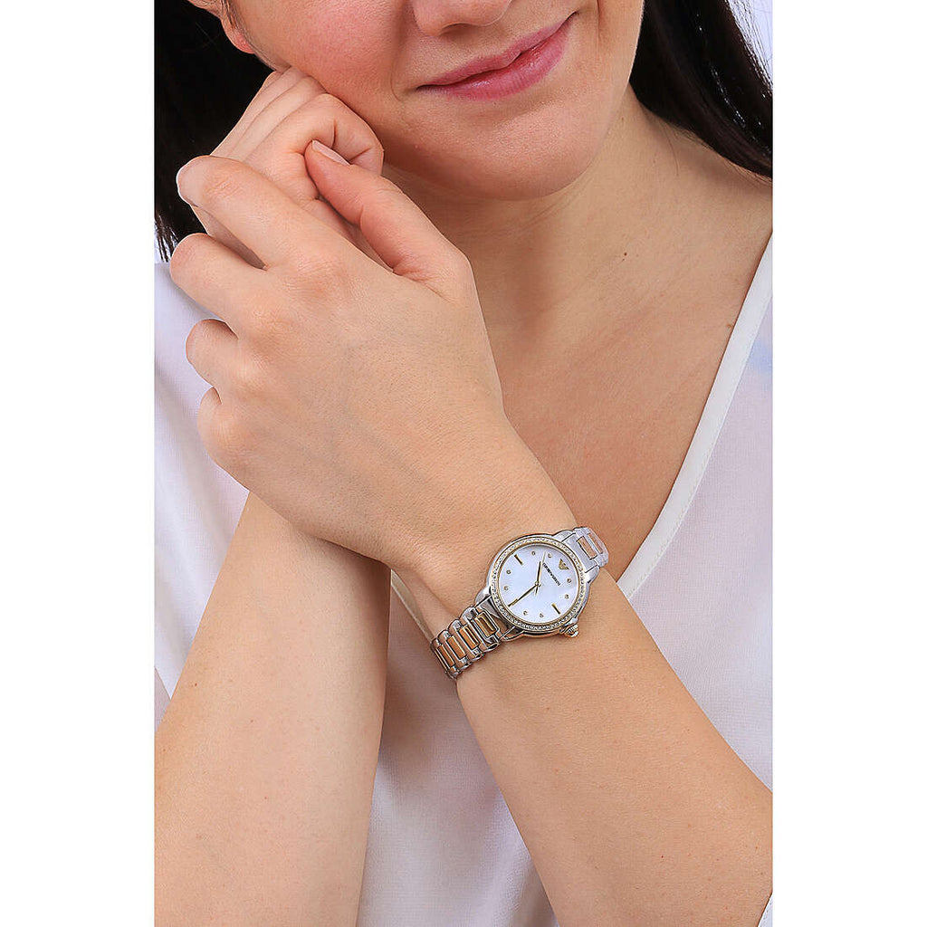 Emporio Armani Mia Quartz Mother of Pearl Dial Two Tone Steel Strap Watch For Women - AR11524 Buy Now By Emporio Armani