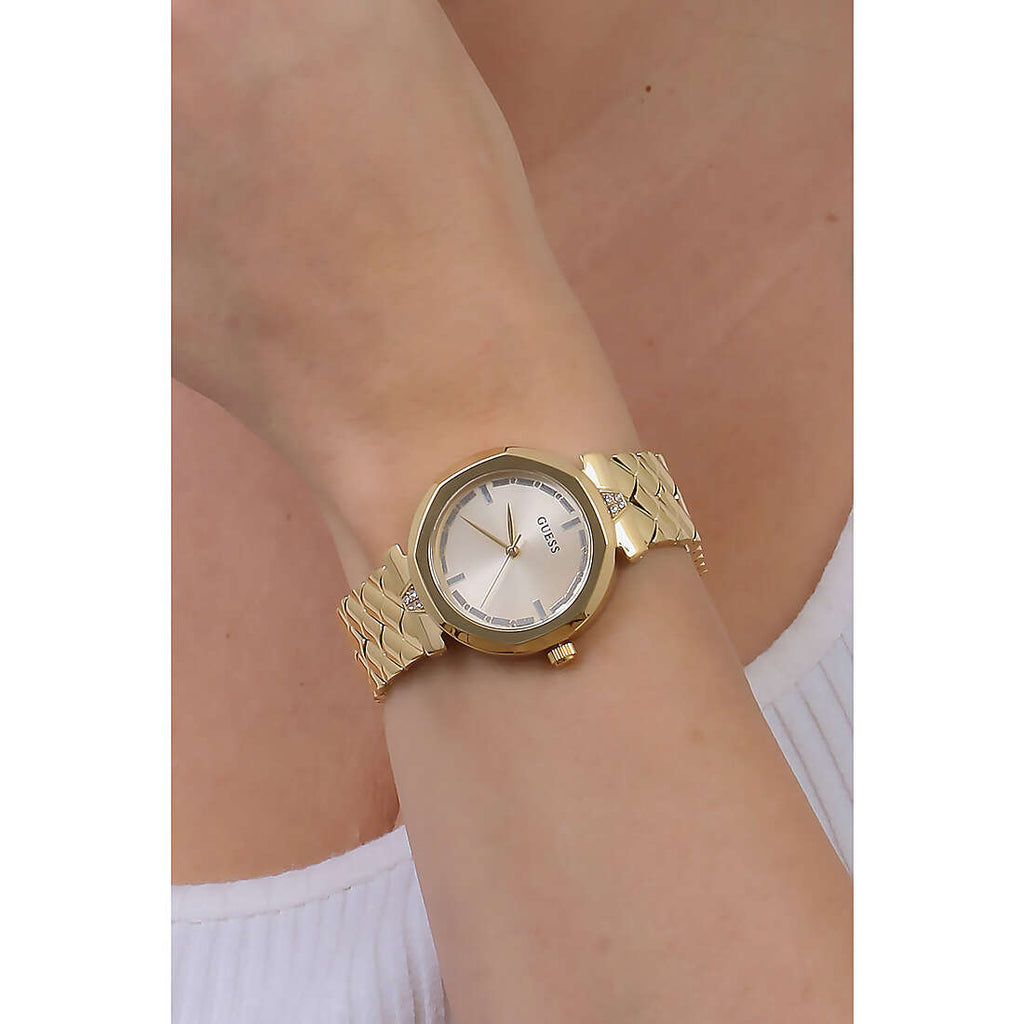Guess Rumour Quartz Gold Dial Gold Steel Strap Watch For Women - GW0613L2 Buy Now By Guess