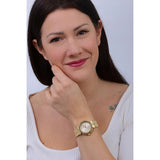 Guess Rumour Quartz Gold Dial Gold Steel Strap Watch For Women - GW0613L2 Buy Now By Guess