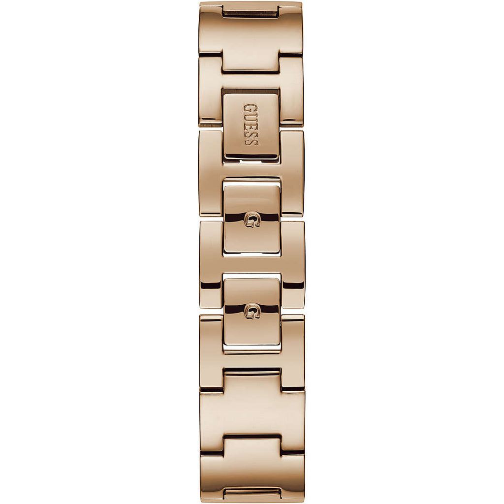 Guess Vanity Diamonds Silver Dial Gold Steel Strap Watch for Women - W1030L4 Buy Now By Guess