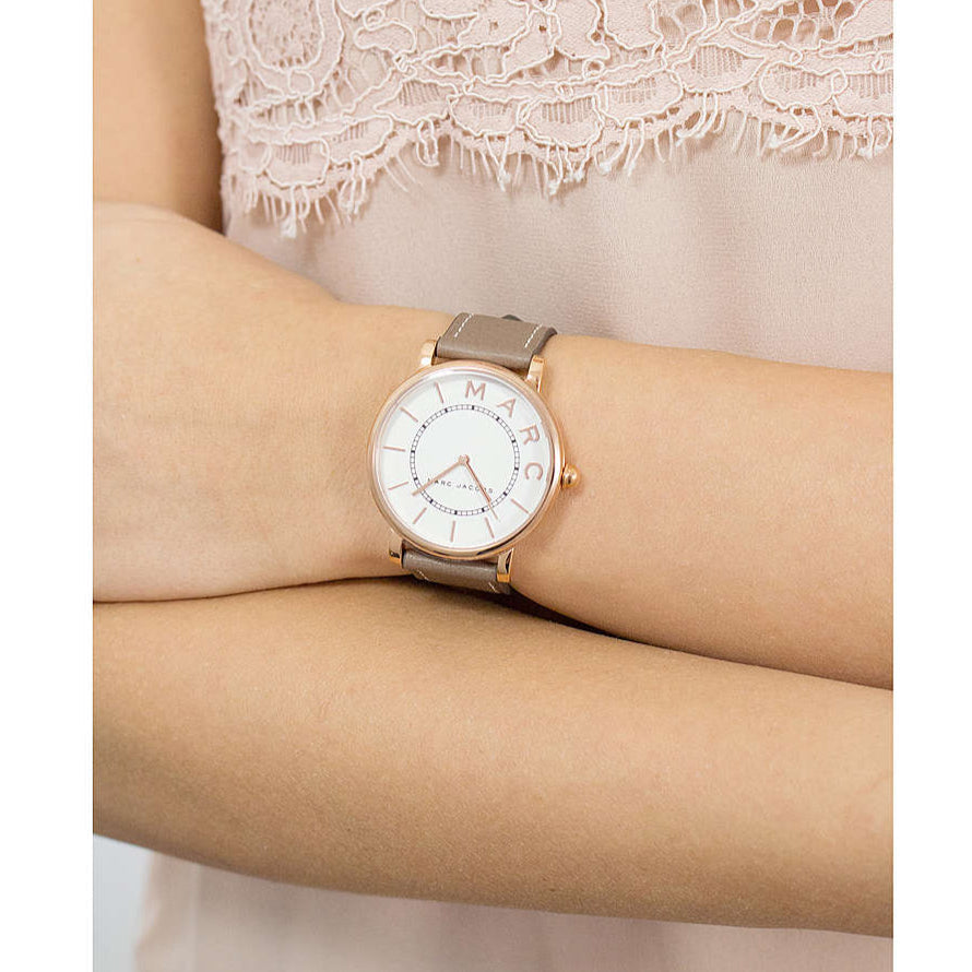 Marc Jacobs Roxy White Dial Cement Brown Leather Strap Watch for Women - MJ1533 Buy Now By Marc Jacobs