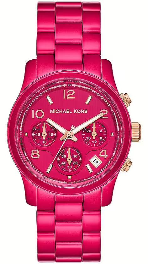 Michael Kors Runway Chronograph Limited Edition Pink Dial Pink Steel Strap Watch for Women - MK7478LE Buy Now By Michael Kors