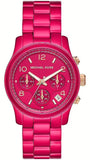 Michael Kors Runway Chronograph Limited Edition Pink Dial Pink Steel Strap Watch for Women - MK7478LE Buy Now By Michael Kors