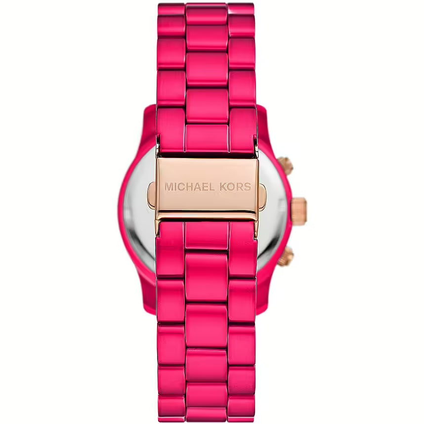 Michael Kors Runway Chronograph Limited Edition Pink Dial Pink Steel Strap Watch for Women - MK7478LE Buy Now By Michael Kors