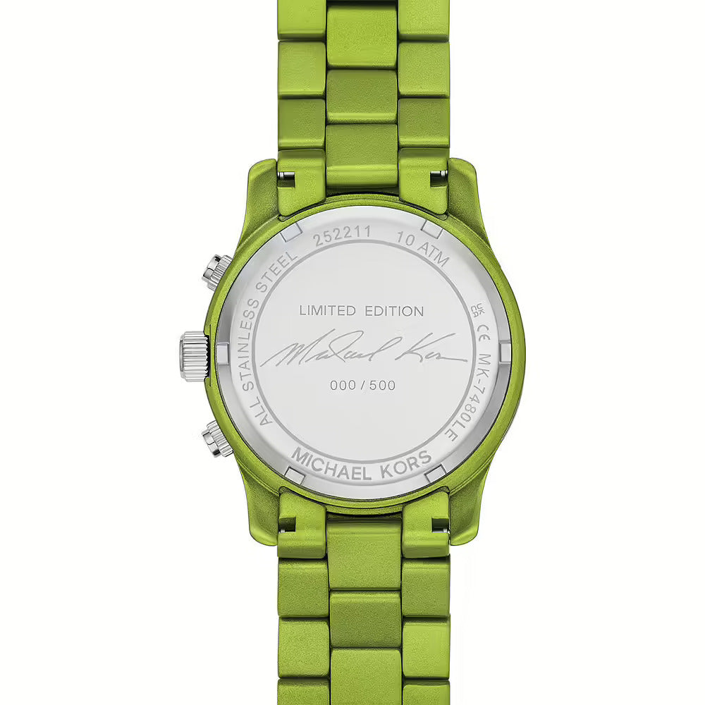 Michael Kors Runway Limited Edition Green Dial Green Steel Strap Watch for Women - MK7480LE Buy Now By Michael Kors