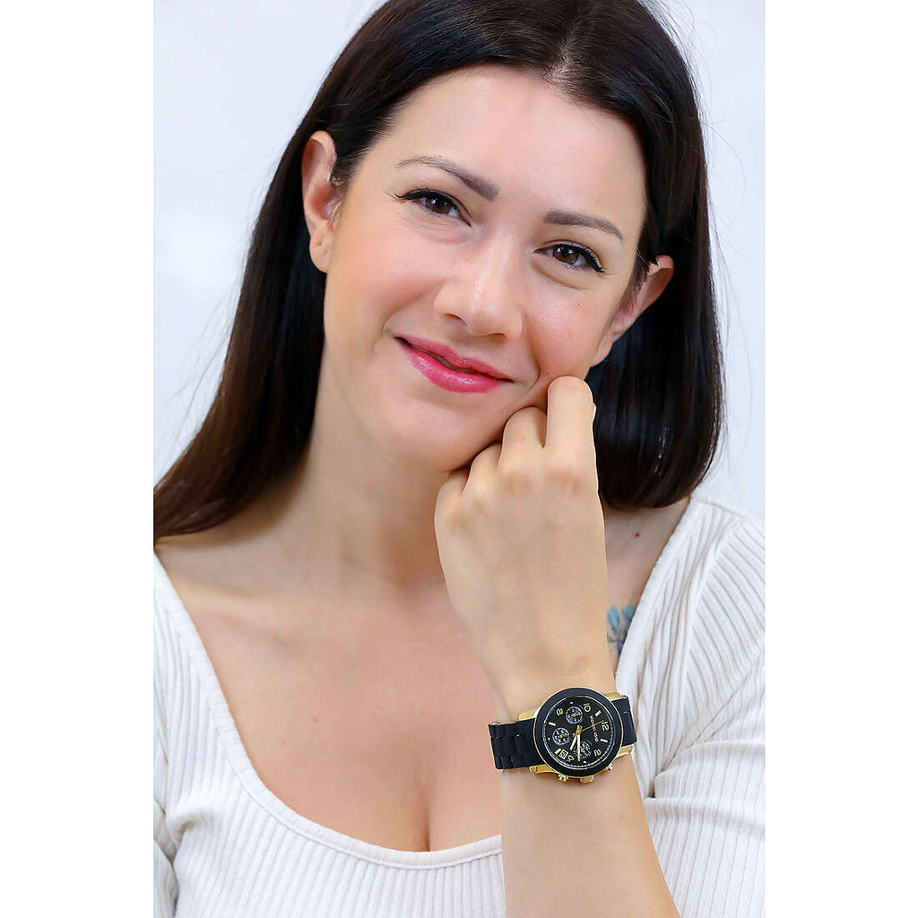 Michael Kors Runway Chronograph Black Dial Black Silicone Strap Watch For Women - MK7385 Buy Now By Michael Kors