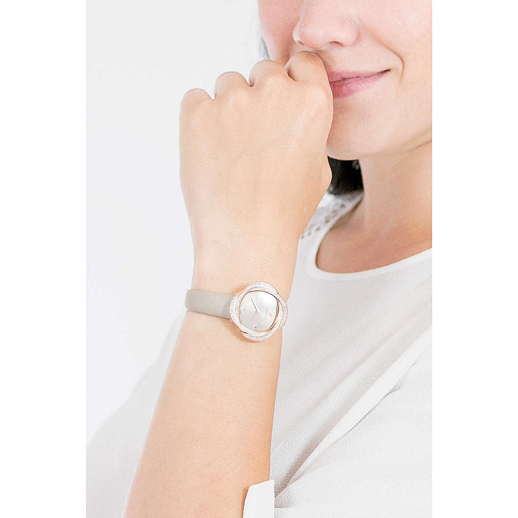 Swarovski Crystal Flower Grey Dial Grey Leather Strap Watch for for Women - 5552424 Buy Now By Swarovski