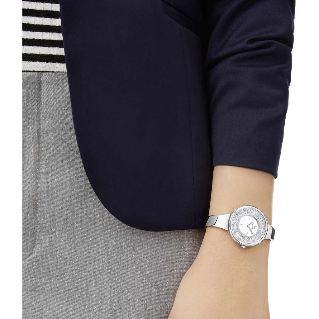 Swarovski Crystalline Pure Silver Dial Silver Steel Strap Watch for Women - 5269256 Buy Now By Swarovski