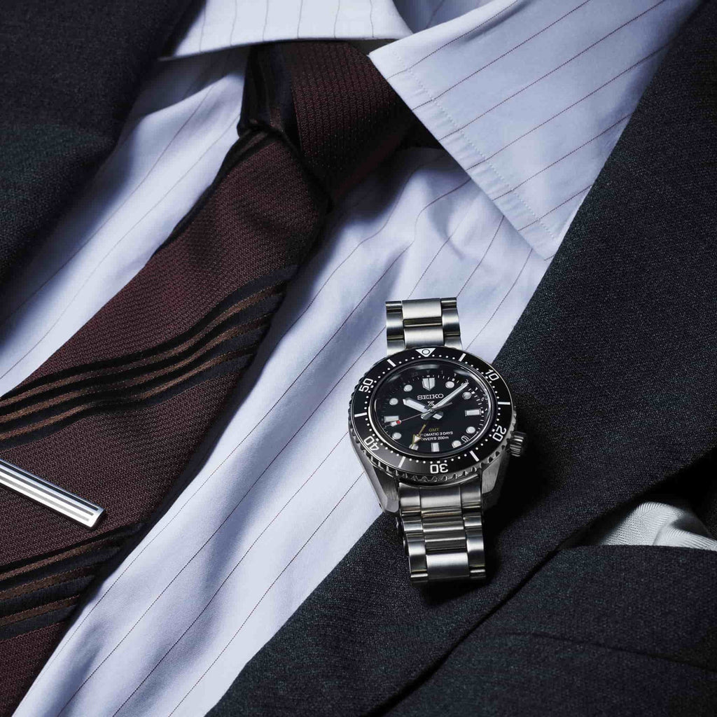 Seiko Prosprex Dark Depths GMT Automatic Black Dial Silver Steel Strap Watch For Men - SPB383J1 Buy Now By Seiko