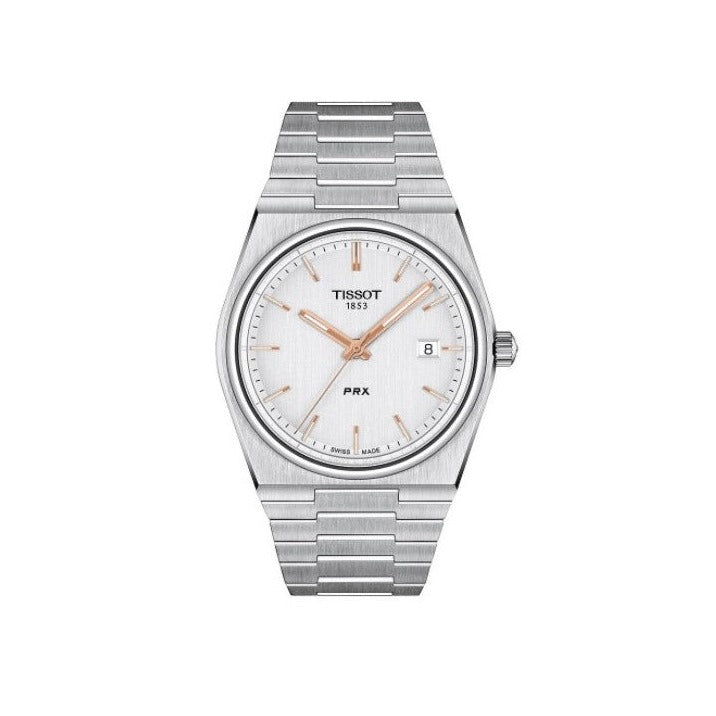 Tissot PRX Quartz Silver Dial Silver Steel Strap Watch for Men - T137.410.11.031.00 Buy Now By Tissot