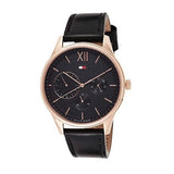 Tommy Hilfiger Damon Quartz Black Dial Black Leather Strap Watch for Men - 1791419 Buy Now By Tommy Hilfiger