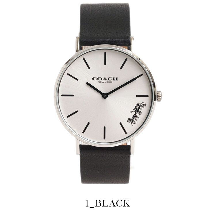 Coach Perry White Dial Black Leather Strap Watch for Women - 14503115 Buy Now By Coach