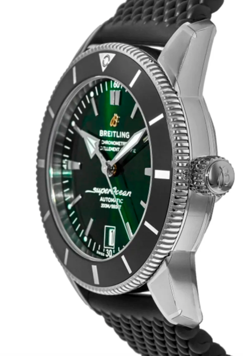 Breitling Superocean Heritage B20 Automatic 42 Green Dial Black Mesh Bracelet Watch for Women - AB2010121L1S1 Buy Now By Breitling