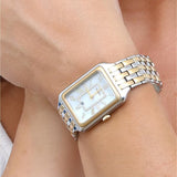 Fossil Raquel Three Hand Mother of Pearl Dial Two Tone Steel Strap Watch For Women - ES5305 Buy Now By Fossil