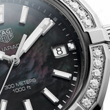 Tag Heuer Aquaracer Diamonds Mother of Pearl Black Dial Black Nylon Strap Watch for Women - WAY131P.FT6092 Buy Now By Tag Heuer
