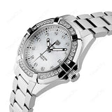 Tag Heuer Aquaracer Diamonds Mother of Pearl White Dial Silver Steel Strap Watch for Women - WBD131C.BA0748 Buy Now By Tag Heuer
