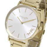 Coach Perry White Dial Gold Steel Strap Watch for Women - 14503345 Buy Now By Coach