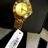 Marc Jacobs Blade Gold Dial Gold Steel Strap Watch for Women - MBM3126 Buy Now By Marc Jacobs