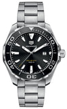 Tag Heuer Aquaracer Quartz Black Dial Silver Steel Strap Watch for Men - WAY101A.BA0746 Buy Now By Tag Heuer