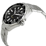 Tag Heuer Aquaracer Quartz Black Dial Silver Steel Strap Watch for Men - WAY101A.BA0746 Buy Now By Tag Heuer