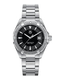 Tag Heuer Aquaracer Quartz Black Dial Silver Steel Strap Watch for Men - WAY1110.BA0928 Buy Now By Tag Heuer
