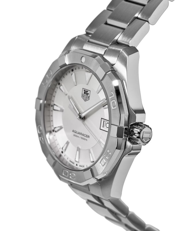 Tag Heuer Aquaracer Quartz White Dial Silver Steel Strap Watch for Men - WAY1111.BA0928 Buy Now By Tag Heuer